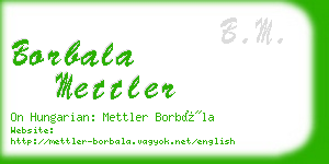 borbala mettler business card